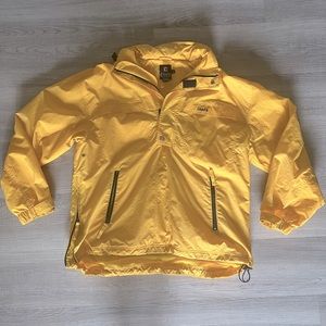 Vintage Chaps Ralph Lauren Yellow Pullover Anorak WINDBREAKER Jacket Size LARGE